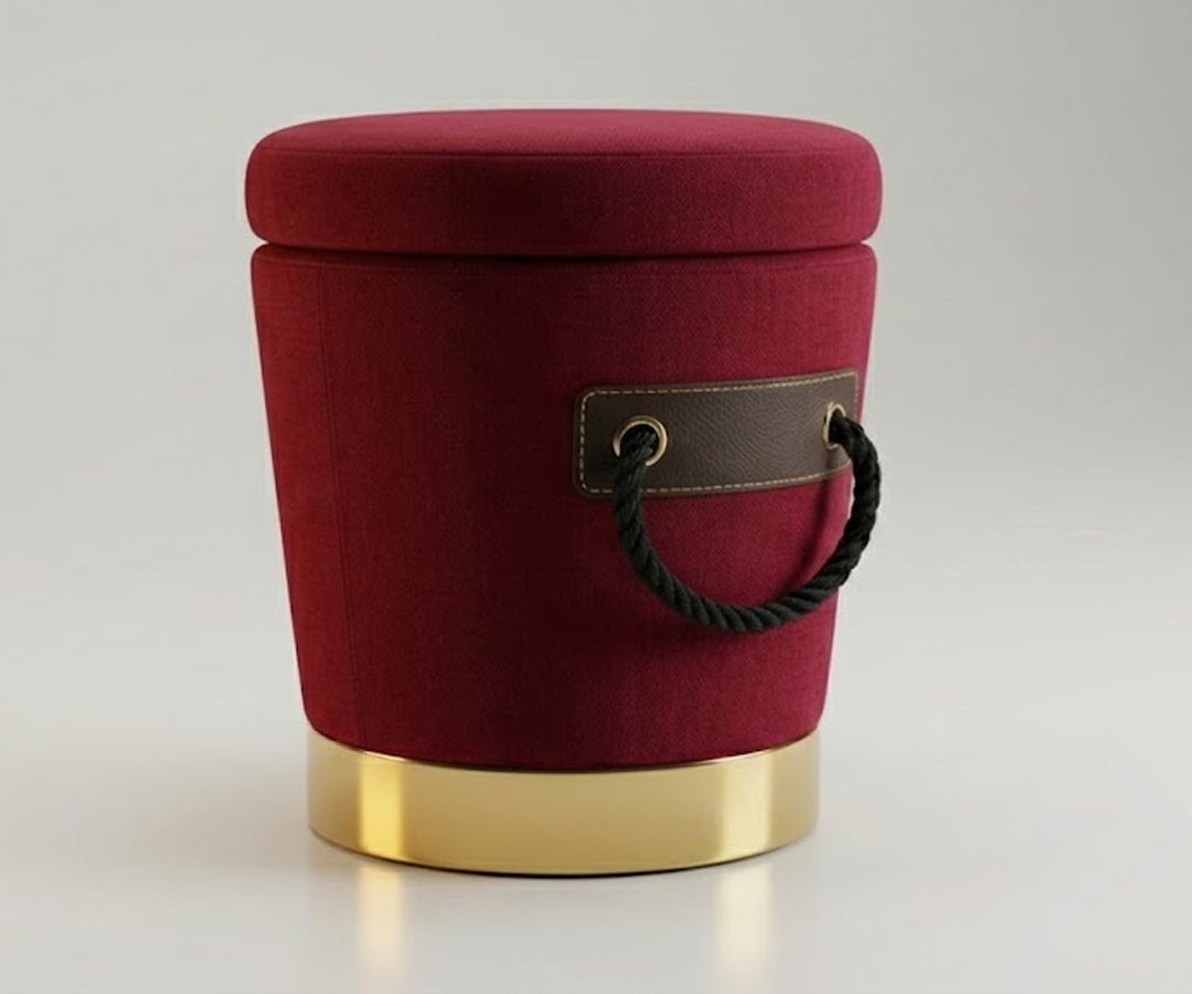 The Nomad Ottoman | Ruby & Gold Edition