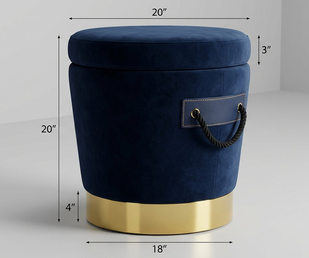 The Nomad Ottoman | Ruby & Gold Edition