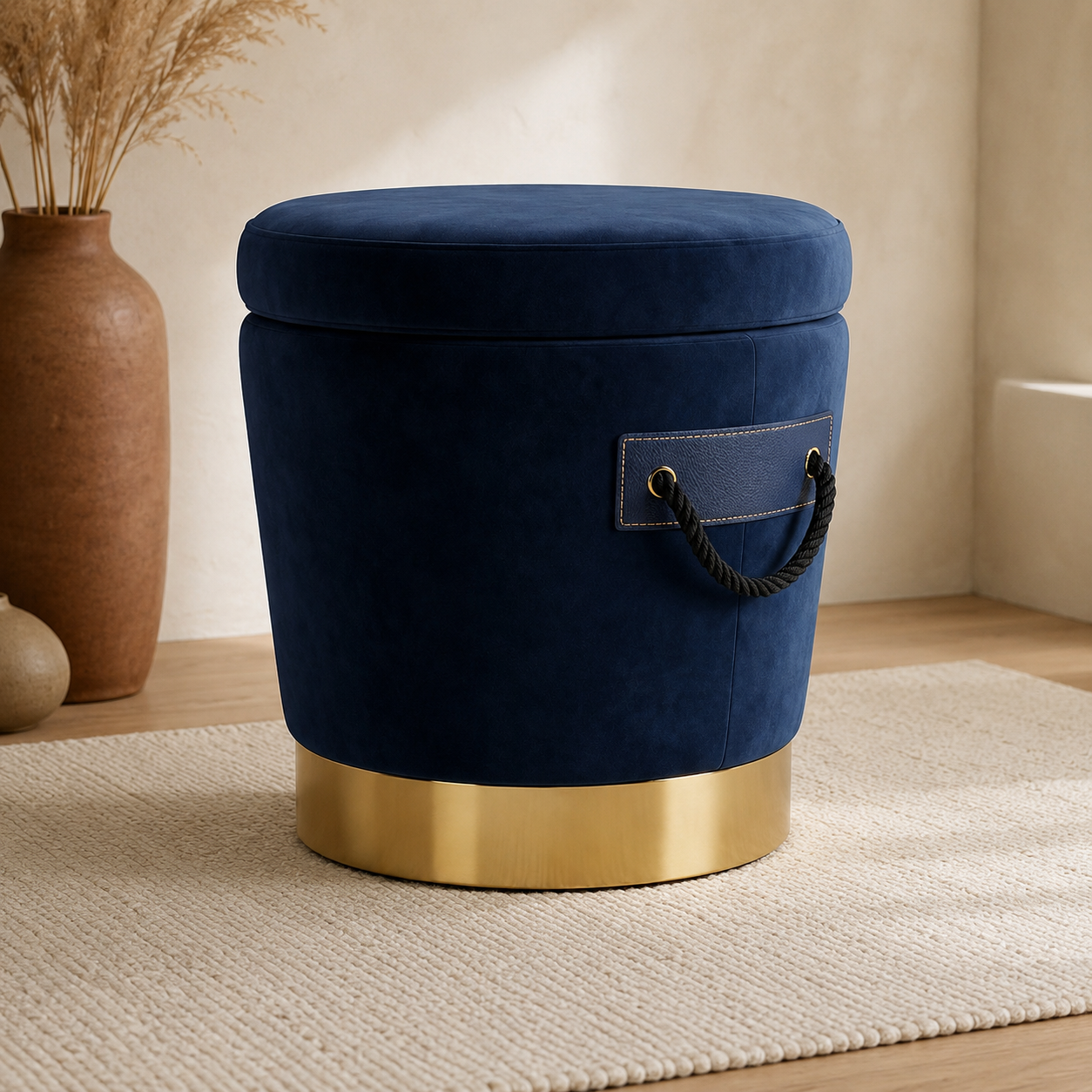 The Nomad Ottoman | Ruby & Gold Edition
