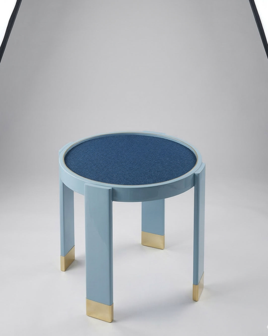 The Deco Tray Table | Azure & Gold Edition